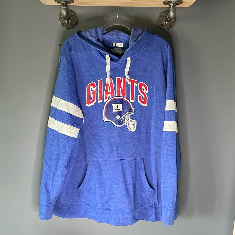 EUC Men’s NFL Team Apparel New York Giants Distressed Pullover Hoodie XXL